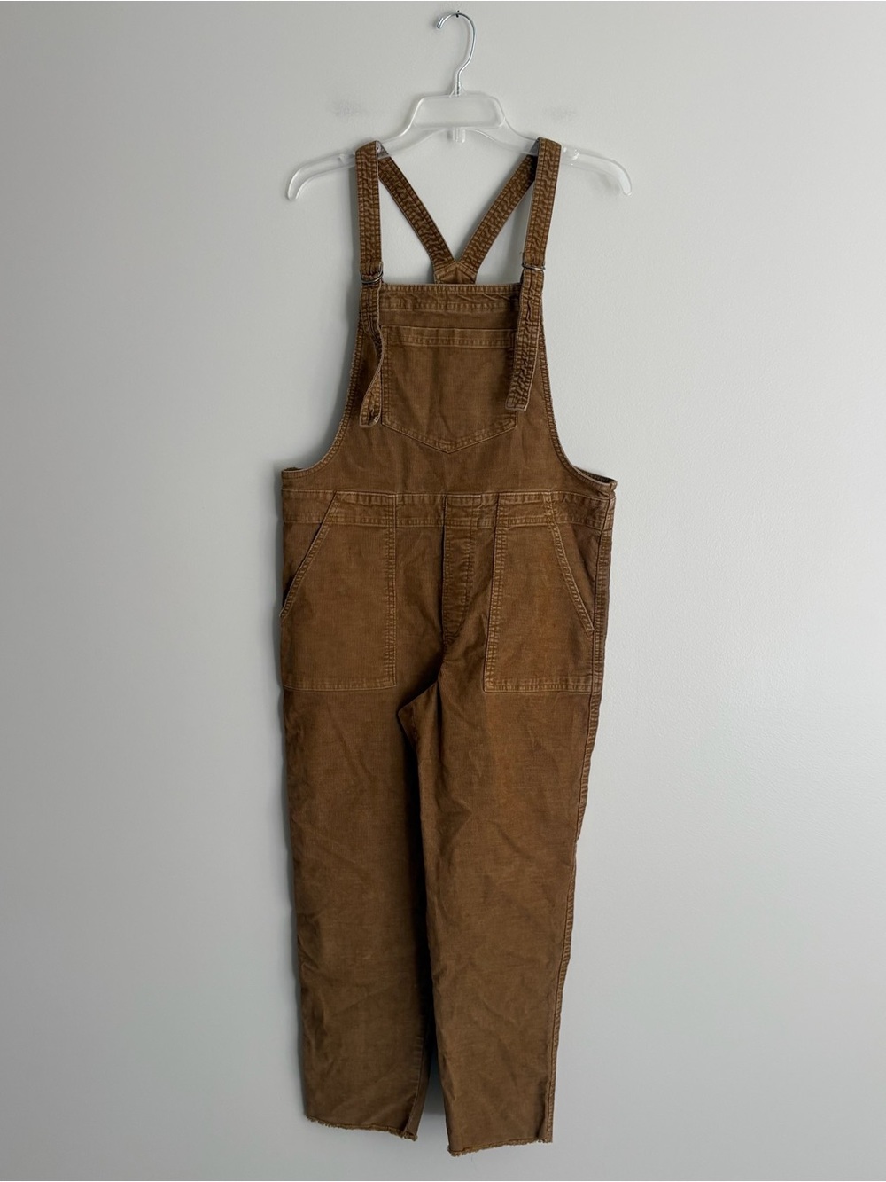 aerie Brown Corduroy Overalls Jumpsuit Size M